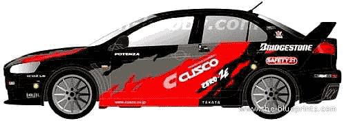 Mitsubishi Lancer EVO X (2009) - Mittsubishi - drawings, dimensions, pictures of the car