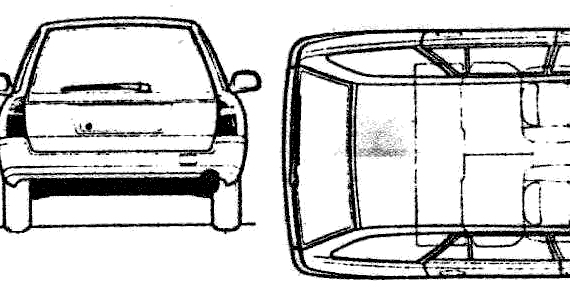 Mitsubishi Lancer Estate (1998) - Митцубиси - чертежи, габариты, рисунки автомобиля