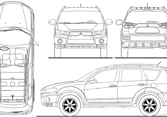 Mitsubishi Outlander (2010) - Mittsubishi - drawings, dimensions, pictures of the car