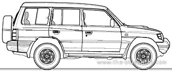 Mitsubishi Pajero SFX (2009) - Митцубиси - чертежи, габариты, рисунки автомобиля