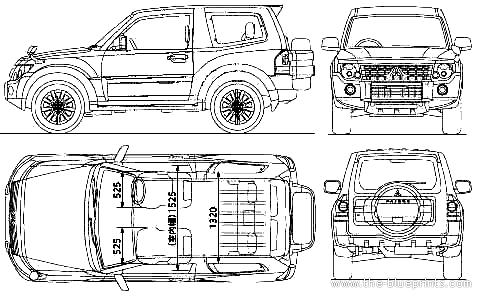 Mitsubishi Pajero swb (2011) - Mittsubishi - drawings, dimensions, pictures of the car