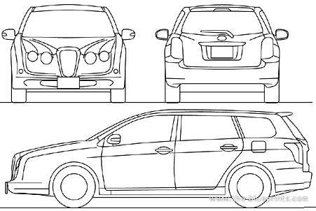 Mitsuoka Nouera 6-02 Estate (2010) - Various cars - drawings, dimensions, pictures of the car