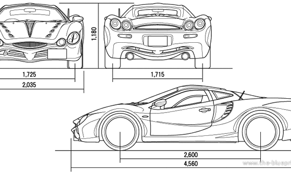 Mitsuoka Orochi - Разные автомобили - чертежи, габариты, рисунки автомобиля