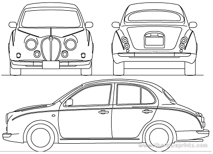 Mitsuoka Viewt (2009) - Разные автомобили - чертежи, габариты, рисунки автомобиля