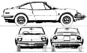 Moretti Fiat 850 Coupe S2 - Фиат - чертежи, габариты, рисунки автомобиля