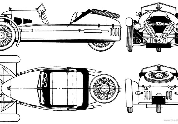 Morgan (1926) - Гоночный Classics - чертежи, габариты, рисунки автомобиля