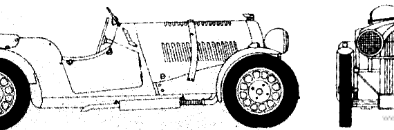 Morgan 4-4 (1948) - Morgan - drawings, dimensions, pictures of the car