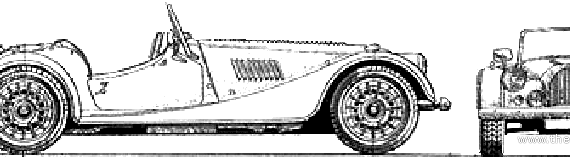 Morgan Plus 8 4.6 (1997) - Морган - чертежи, габариты, рисунки автомобиля