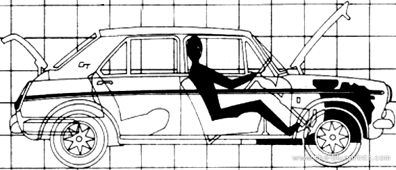 Morris 1300 GT (1969) - Моррис - чертежи, габариты, рисунки автомобиля