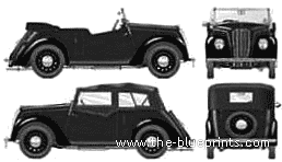 Morris 8 Series E Tourer - Моррис - чертежи, габариты, рисунки автомобиля