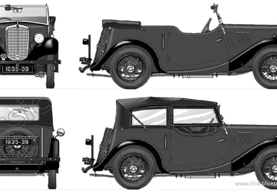 Morris 8 Tourer 4 Seater (1935) - Моррис - чертежи, габариты, рисунки автомобиля