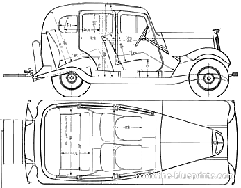 Morris Eight Series 1 (1935) - Моррис - чертежи, габариты, рисунки автомобиля