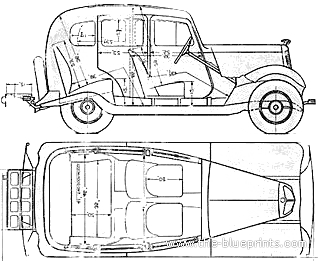 Morris Eight Series 2 4-Door Saloon (1938) - Моррис - чертежи, габариты, рисунки автомобиля