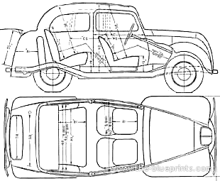 Morris Eight Series E 2-Door Saloon (1946) - Morris - drawings, dimensions, pictures of the car
