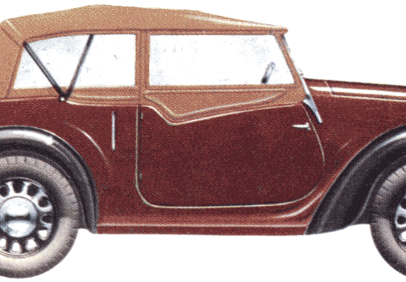 Morris Eight Series E Tourer (1939) - Моррис - чертежи, габариты, рисунки автомобиля