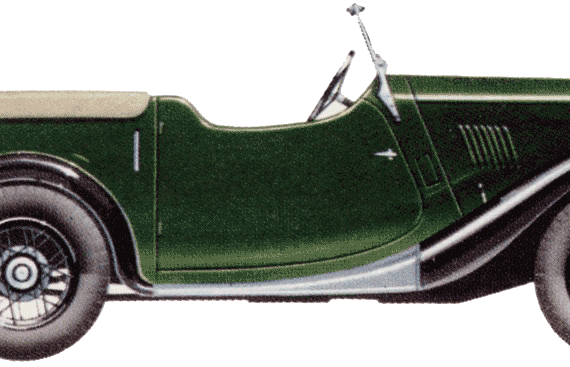 Morris Eight Tourer SI (1935) - Morris - drawings, dimensions, pictures of the car