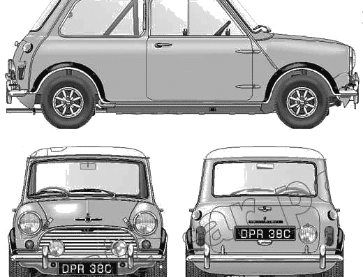 Morris Mini Cooper S (1965) - Morris - drawings, dimensions, pictures of the car