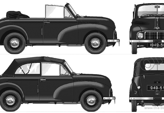 Morris Minor MM Tourer (1949) - Morris - drawings, dimensions, pictures of the car
