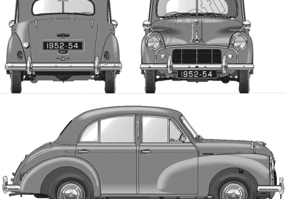 Morris Minor S2 4-Door Saloon 803 (1953) - Morris - drawings, dimensions, pictures of the car