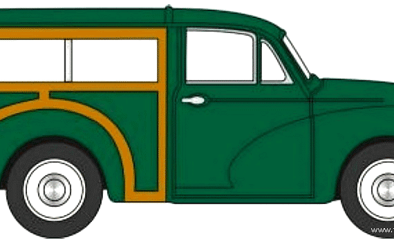 Morris Minor Traveller - Моррис - чертежи, габариты, рисунки автомобиля