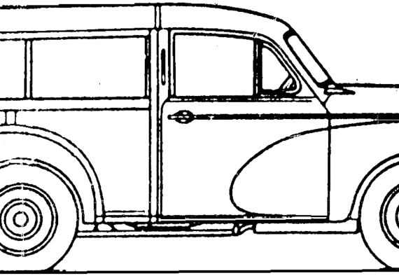 Morris Minor Traveller (1956) - Моррис - чертежи, габариты, рисунки автомобиля
