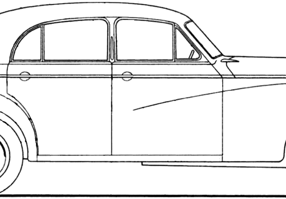 Morris Six MS (1949) - Моррис - чертежи, габариты, рисунки автомобиля