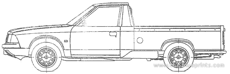 Moskvich 2335 Pick-up - Москвич - чертежи, габариты, рисунки автомобиля
