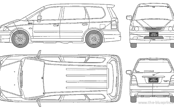 Mugen Odyssey - Хонда - чертежи, габариты, рисунки автомобиля