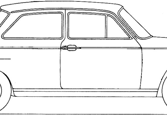 NSU 1200C (1970) - НСУ - чертежи, габариты, рисунки автомобиля