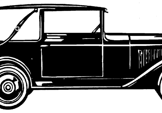 NSU Cabriolet 7-34 (1928) - НСУ - чертежи, габариты, рисунки автомобиля