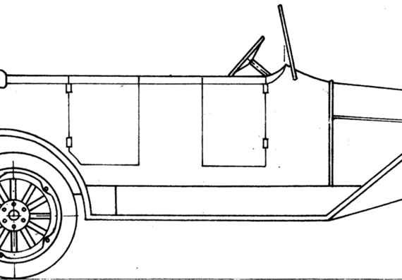 NSU Doppel-Phaeton (1914) - НСУ - чертежи, габариты, рисунки автомобиля