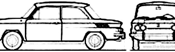 NSU TT 1200 (1970) - НСУ - чертежи, габариты, рисунки автомобиля