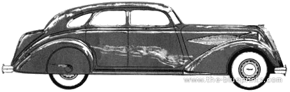 Nash Advanced 4-Door Sedan (1936) - Разные автомобили - чертежи, габариты, рисунки автомобиля