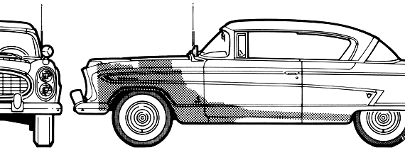 Nash Ambassador Custom 2-Door Hardtop (1957) - Разные автомобили - чертежи, габариты, рисунки автомобиля