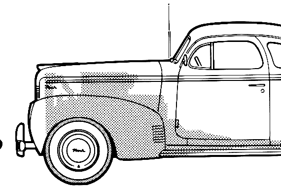 Nash Ambassador Eight Coupe (1940) - Разные автомобили - чертежи, габариты, рисунки автомобиля