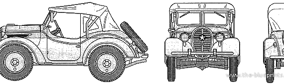 Nihon Type 95 Kurogane 4x4 (1939) - Разные автомобили - чертежи, габариты, рисунки автомобиля
