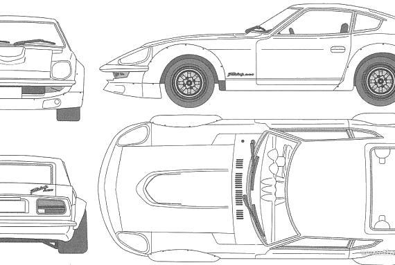 Nissan 240G - Ниссан - чертежи, габариты, рисунки автомобиля