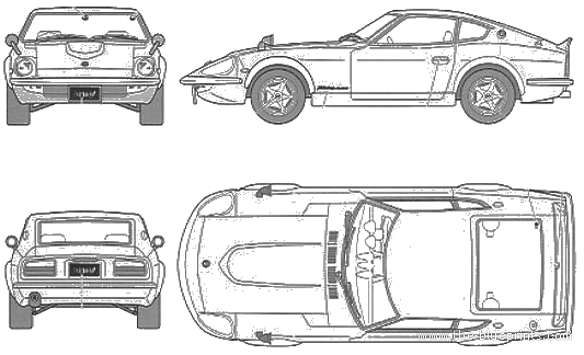 Nissan 240ZG Limited Edition - Ниссан - чертежи, габариты, рисунки автомобиля