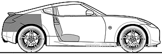 Nissan 370Z GT Fairlady (2009) - Ниссан - чертежи, габариты, рисунки автомобиля