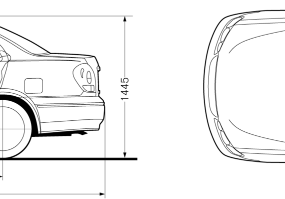 Nissan Almera (2007) - Ниссан - чертежи, габариты, рисунки автомобиля