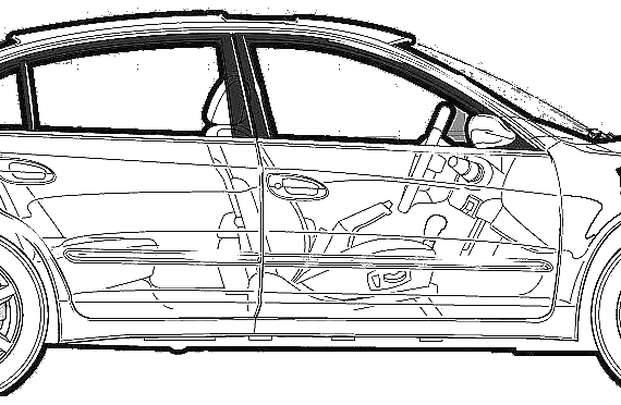 Nissan Altima 3.5 SE (2003) - Ниссан - чертежи, габариты, рисунки автомобиля
