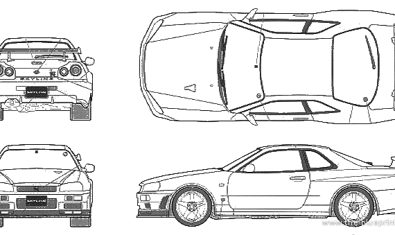 Nissan BNR34 Skyline GT-R Nismo - Nissan - drawings, dimensions, pictures of the car