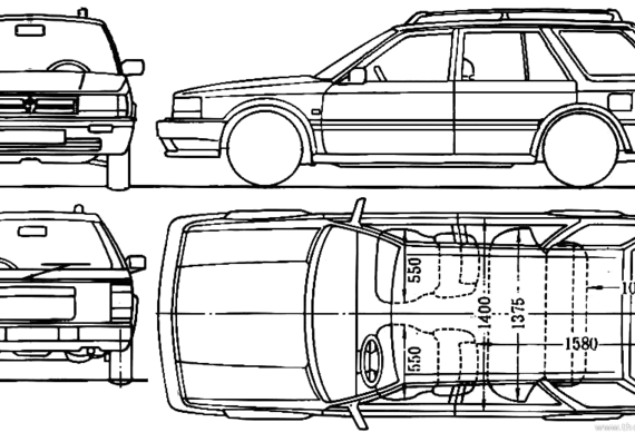 Nissan Bluebird Traveller (1989) - Nissan - drawings, dimensions, pictures of the car