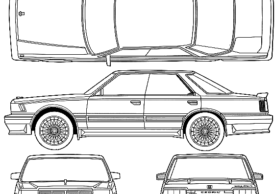Nissan Cedric 630R - Ниссан - чертежи, габариты, рисунки автомобиля