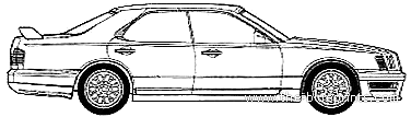 Nissan Cedric Grand Turisom Ultima - Ниссан - чертежи, габариты, рисунки автомобиля