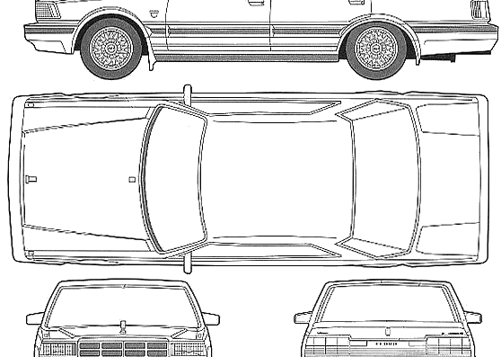 Nissan Cedric Y30 Hatdtop Turbo V30 - Ниссан - чертежи, габариты, рисунки автомобиля