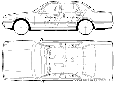 Nissan Cedric Y31 V20E (1999) - Ниссан - чертежи, габариты, рисунки автомобиля