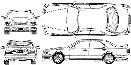 Nissan Cedric Y33 (1996) - Ниссан - чертежи, габариты, рисунки автомобиля