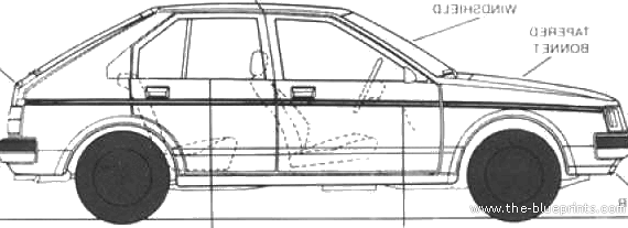 Nissan Cherry Europe 5-Door N12 (1983) - Nissan - drawings, dimensions, pictures of the car