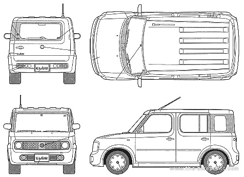 Nissan Cube SX Limited (Z11) - Nissan - drawings, dimensions, pictures of the car